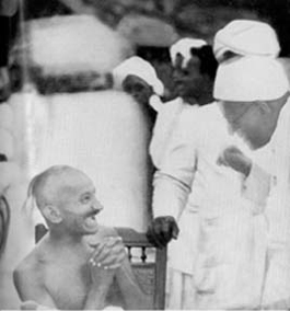 Gandhi at a party